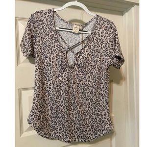 White Crow Cheetah Print Blouse - Never Worn